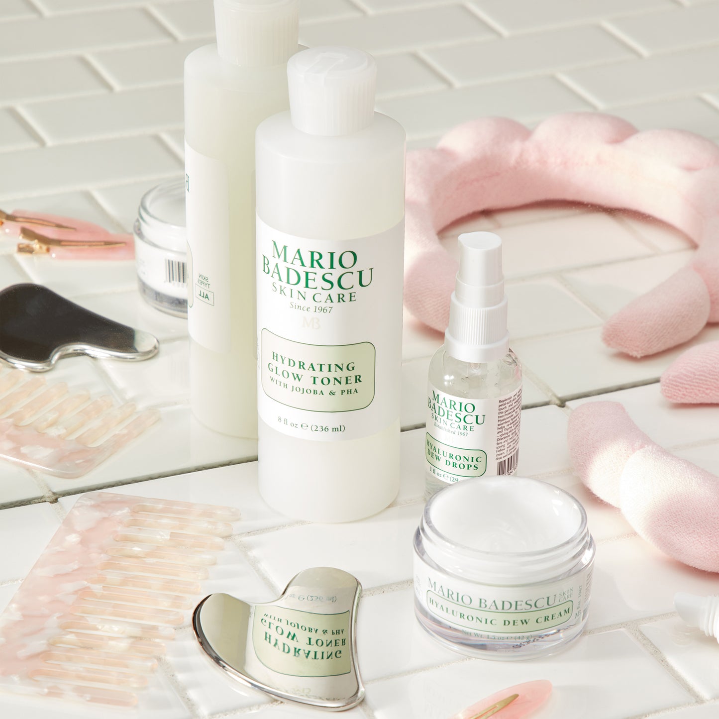 Hydrating Glow Toner in Skincare Routine with moisturizer and face serum