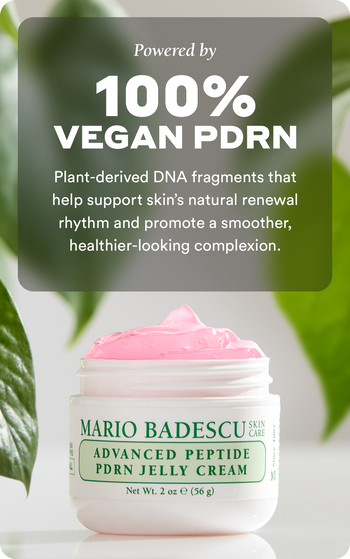 Mario Badescu Advanced Peptide PDRN Jelly Cream jar with pink cream on a white background