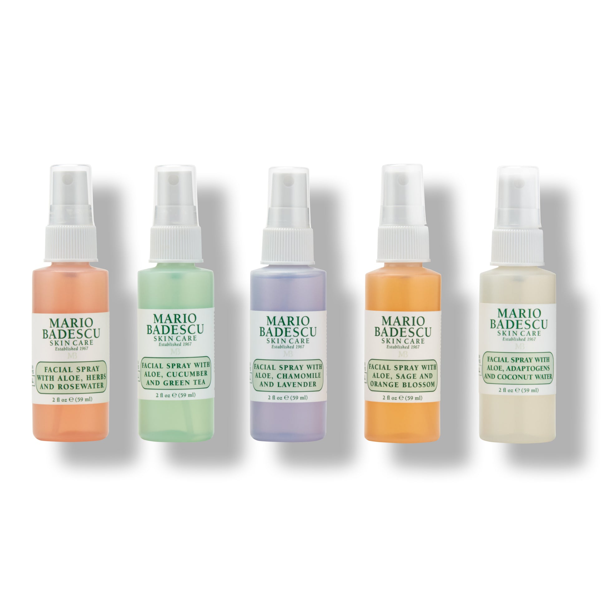 Mini Mist Collection products lined up